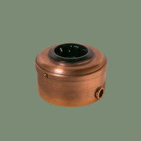 Ретро розетка медь с З/К и шторками, светлая медь, ДИП-200 Romatti D230-7