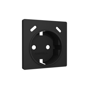 Лицевая панель розетки с З/К и USB зарядкой C+С со шторками, Черный матовый, ALFA Quant Ambrella Volt AP8105 Лицевая панель розетки с З/К и USB зарядкой C+С со шторками, Черный матовый, ALFA Quant Ambrella Volt AP8105