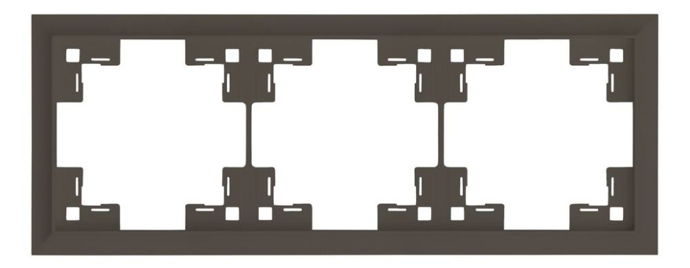 Рамка 3 местная, Капучино, Classic Rikett 35930 CP