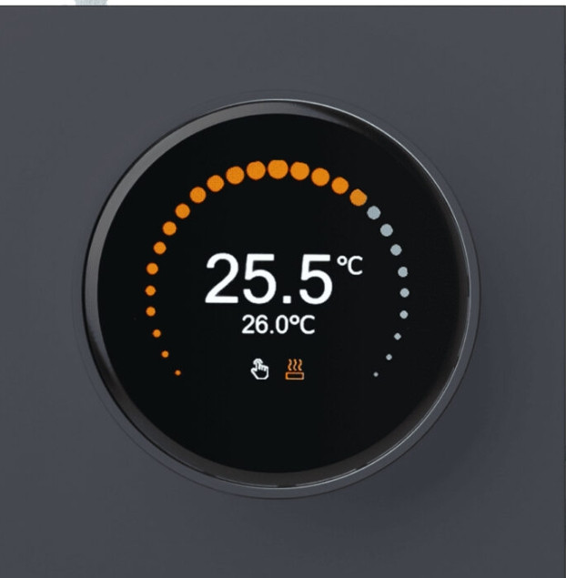 Терморегулятор теплого пола сенсорный, Базальт, Rikkett 32233 BT Терморегулятор теплого пола сенсорный, Базальт, Rikkett 32233 BT