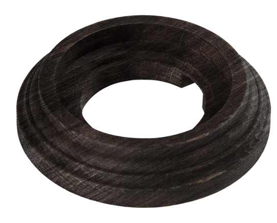 Рамка 1 местная дерево для декоративной трубы, Угольно - черный, Bironi BF1-610-119/T