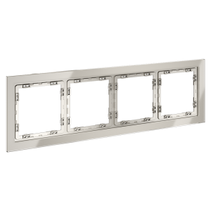 Рамка 4 местная, стекло, Кашемир, S70 Voltum VLS110403