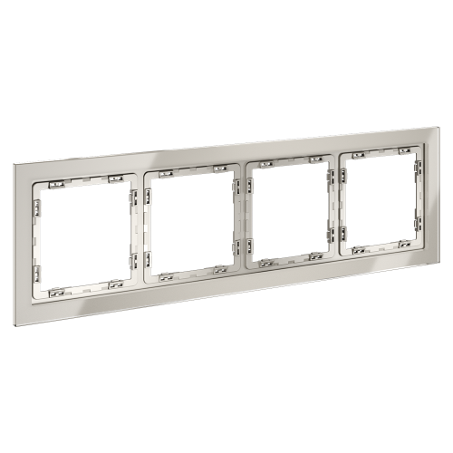 Рамка 4 местная, стекло, Кашемир, S70 Voltum VLS110403