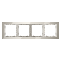 Рамка 4 местная, стекло, Кашемир, S70 Voltum VLS110403