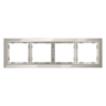 Рамка 4 местная, стекло, Кашемир, S70 Voltum VLS110403