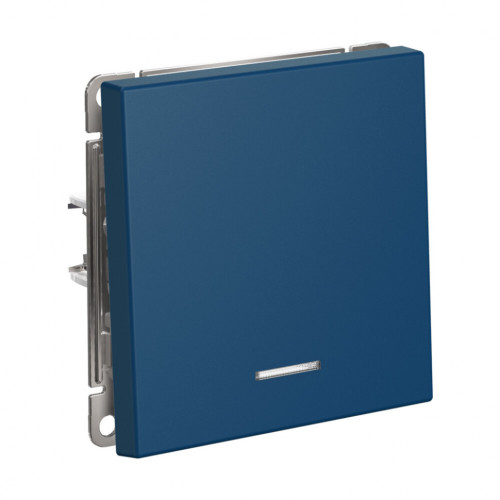 Кнопка без фиксации 1 кл. с подсв., Аквамарин, ArtGallery SE GAL001116