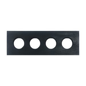 Рамка 4 местная дерево, Угольно-черный, Bironi BF7-640-119