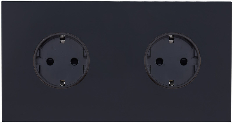 Розетка 2-ая с З/К (внутренний монт.), Черный, Bilbao Salvador SJAN13A1A11