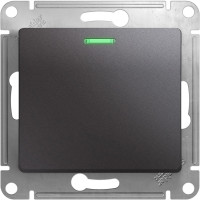 Выключатель 1 кл. с подсветкой, Графит, Glossa SE GSL001313
