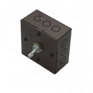 Выключатель тумблерный 1 кл. проходной 82X82X40., Состаренный металл, Villaris-Loft 828222-1ТВ