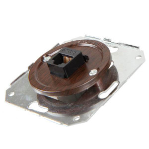 Розетка компьютерная RJ45 (внутренний монт.), Венге, Salvador CL.INT.WG