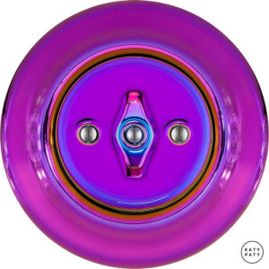 Выключатель поворотный 1 кл., пурпурно-фиолетовый металлик, Katy Paty PEVIG6 