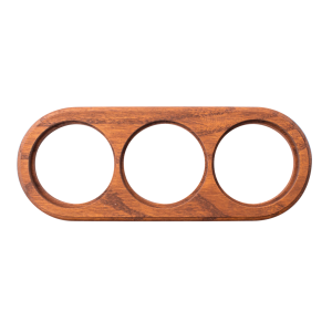 Рамка 3 местная под электрику Salvador на бревно D300 мм, Ясень в масле, DecoWood ОМРСМ3-300