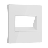 Накладка розетки комп. 2-ой RJ45 Cat. 5e, Акрил белый, Werkel W1191141