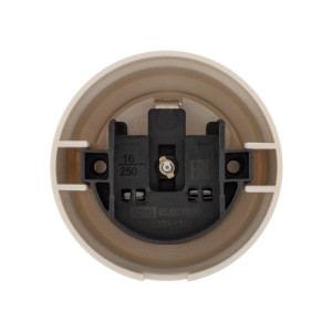 Ретро розетка пластик с 3/К, Слоновая кость, Виви TDM ELECTRIC SQ1820-1317