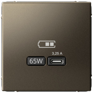 Розетка USB для быстрой зарядки, тип C 65Вт, Мокко, ArtGallery SE GAL000627
