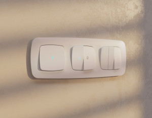 Рамка 3 местная пластик, Жемчуг, OMEGA Ecta Ambrella Volt OF140203