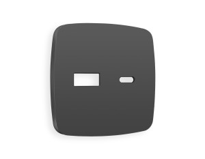 Лицевая панель розетки USB для быстрой зарядки тип A+C, Графит Мягкое касание, OMEGA Quant Ambrella Volt OP9110