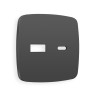 Лицевая панель розетки USB для быстрой зарядки тип A+C, Графит Мягкое касание, OMEGA Quant Ambrella Volt OP9110