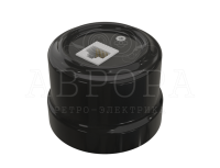 Розетка фарфоровая компьютерная RJ45, черный,, ТМ МезонинЪ Аврора GE70342-05