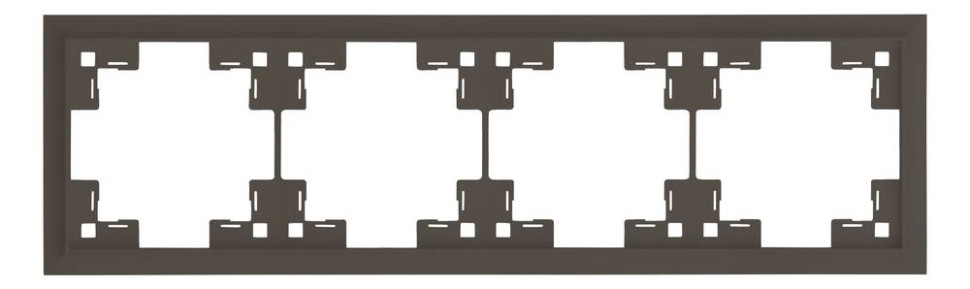 Рамка 4 местная, Капучино, Classic Rikett 35940 CP