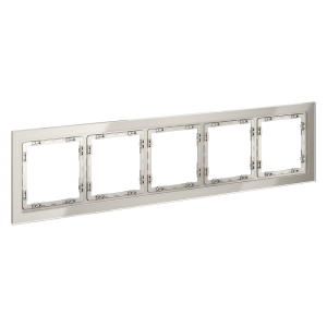 Рамка 5 местная, стекло, Кашемир, Voltum S70 VLS110503