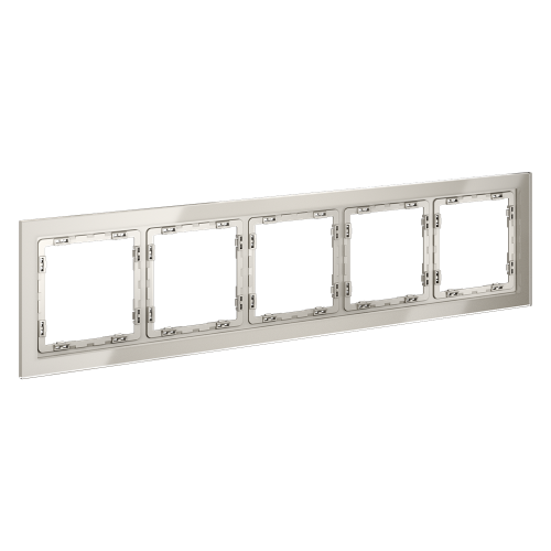 Рамка 5 местная, стекло, Кашемир, Voltum S70 VLS110503