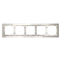 Рамка 5 местная, стекло, Кашемир, Voltum S70 VLS110503