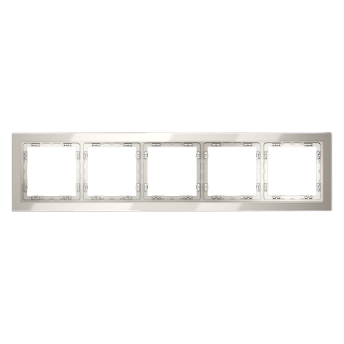 Рамка 5 местная, стекло, Кашемир, Voltum S70 VLS110503