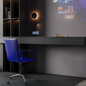 Лицевая панель для диммера поворотно-нажимного, Деним, S70 Voltum VLS002015