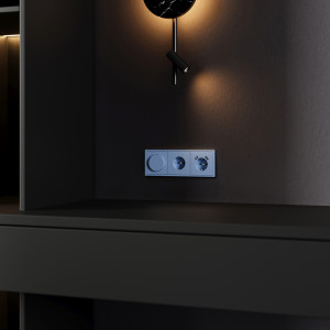 Лицевая панель для диммера поворотно-нажимного, Деним, S70 Voltum VLS002015