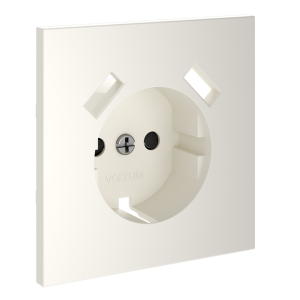 Лицевая панель для розетки с З/К и шторками, с USB A+C, Хлопок, S70 Voltum VLS001013