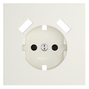 Лицевая панель для розетки с З/К и шторками, с USB A+C, Хлопок, S70 Voltum VLS001013