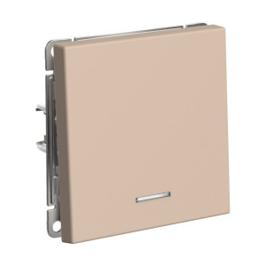 Кнопка без фиксации 1 кл. с подсв., Песочный, ArtGallery SE GAL001216