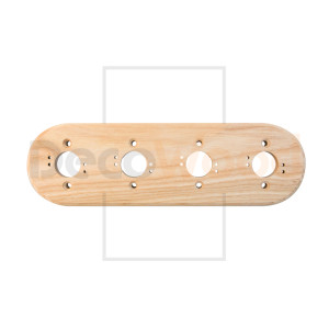 Накладка 4 местная деревянная на бревно D300 мм, Ясень без тонировки, DecoWood ОМР4-300