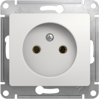 Розетка 1 местная 16А 250В, Белый, Glossa SE GSL000141