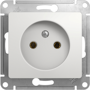 Розетка 1 местная 16А 250В, Белый, Glossa SE GSL000141