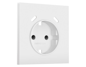 Лицевая панель розетки с З/К и USB зарядкой C+С со шторками, Белый матовый, Sigma Quant Ambrella Volt SP1305