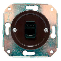 Розетка компьютерная RJ45 (внутренний монт.), Коричневый, Salvador CL.INT.BR