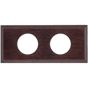Рамка 2 местная деревянная (внутренний монт.), прямоугольник, Венге, Salvador С12ВГ