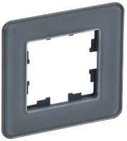 Рамка 1 местная, стекло, Графит RE, Brite IEK BR-M12-G-41-K53