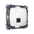 Розетка комп. с шторками RJ45 Cat. 6, Белый глянец, OMEGA Quant Ambrella Volt MO112010