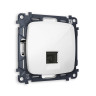 Розетка комп. с шторками RJ45 Cat. 6, Белый глянец, OMEGA Quant Ambrella Volt MO112010