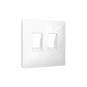 Лицевая панель розетки комп./телеф. 2-ой RJ45/RJ11 Cat. 6, Белый глянец, ALFA Quant Ambrella Volt AP1121 Лицевая панель розетки комп./телеф. 2-ой RJ45/RJ11 Cat. 6, Белый глянец, ALFA Quant Ambrella Volt AP1121