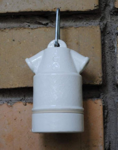 Ретро патрон фарфоровый на проводе Е27, белый, S2341-28 Euro-Lamp
