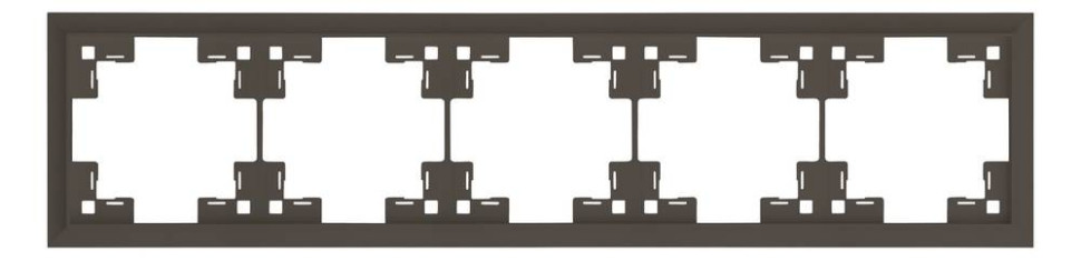 Рамка 5 местная, Капучино, Classic Rikett 35950 CP