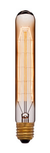 Ретро лампа накаливания T28-185 F7 40Вт Е27, золотистая Sun Lumen 051-958A