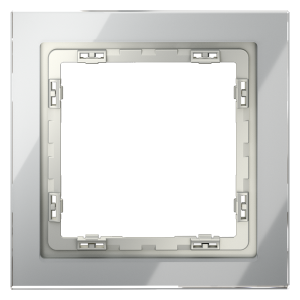 Рамка 1 местная, стекло, Сталь, Voltum S70 VLS110105