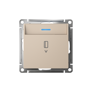 Выключатель карточный для гостиниц с подсветкой, Песочный, AtlasDesign SE ATN001214