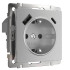 Розетка с З/К и USB зарядкой, тип А+С, Серебряный рифленый, Werkel W1171709 Розетка с З/К и USB зарядкой, тип А+С, Серебряный рифленый, Werkel W1171709
